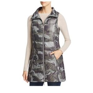 Anorak Fillmore‎ Camo Print Long Down Puffer Vest Size XL